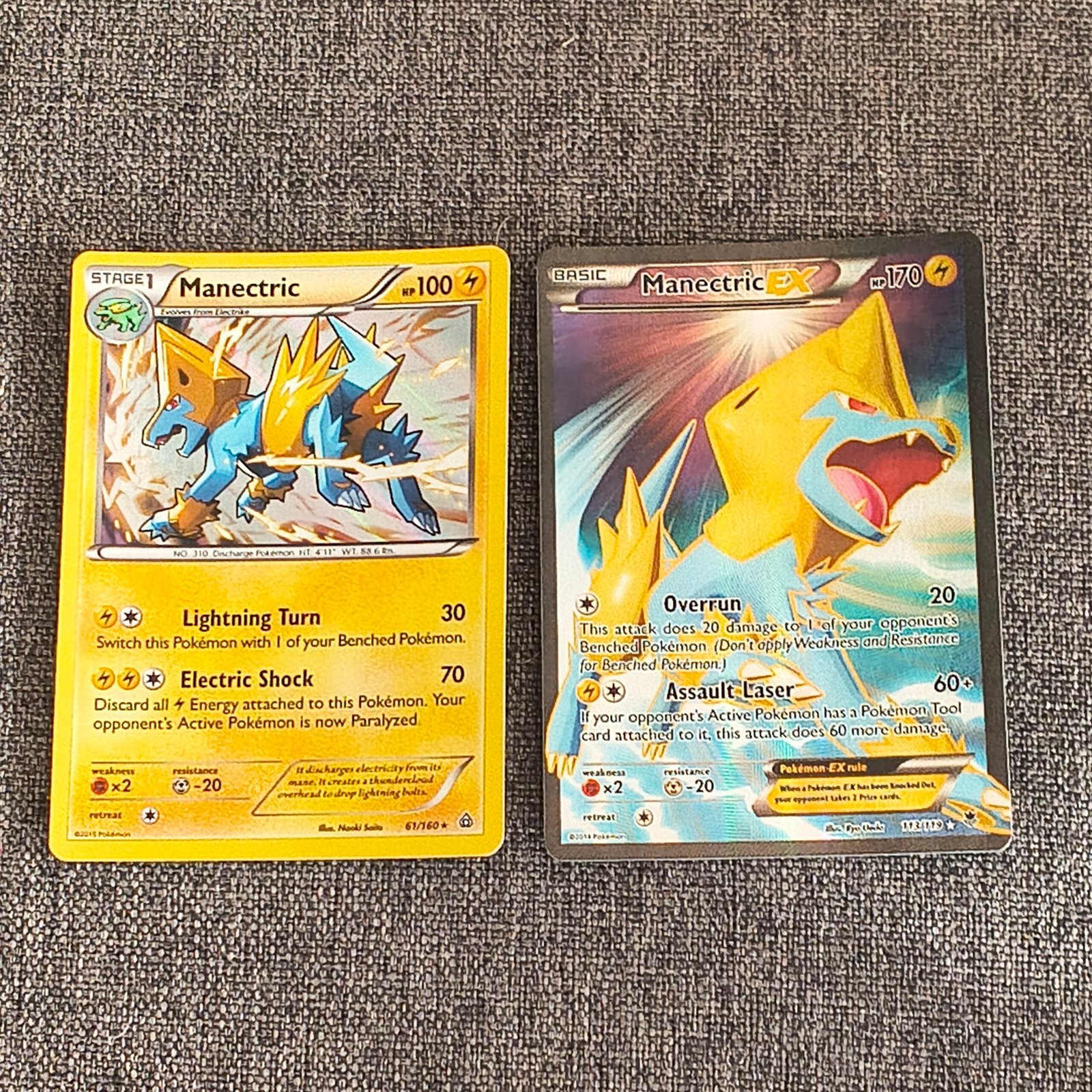 IMG_20260303_091721095_HDR manectric 61/160+113/119 Vintage Pokemon - Image 1