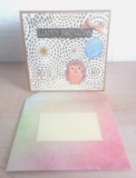 birthday-handmade hedgehog card 2- 5"x 5"