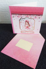 birthday-handmade fairy card 6- 6.5"x 6.5"