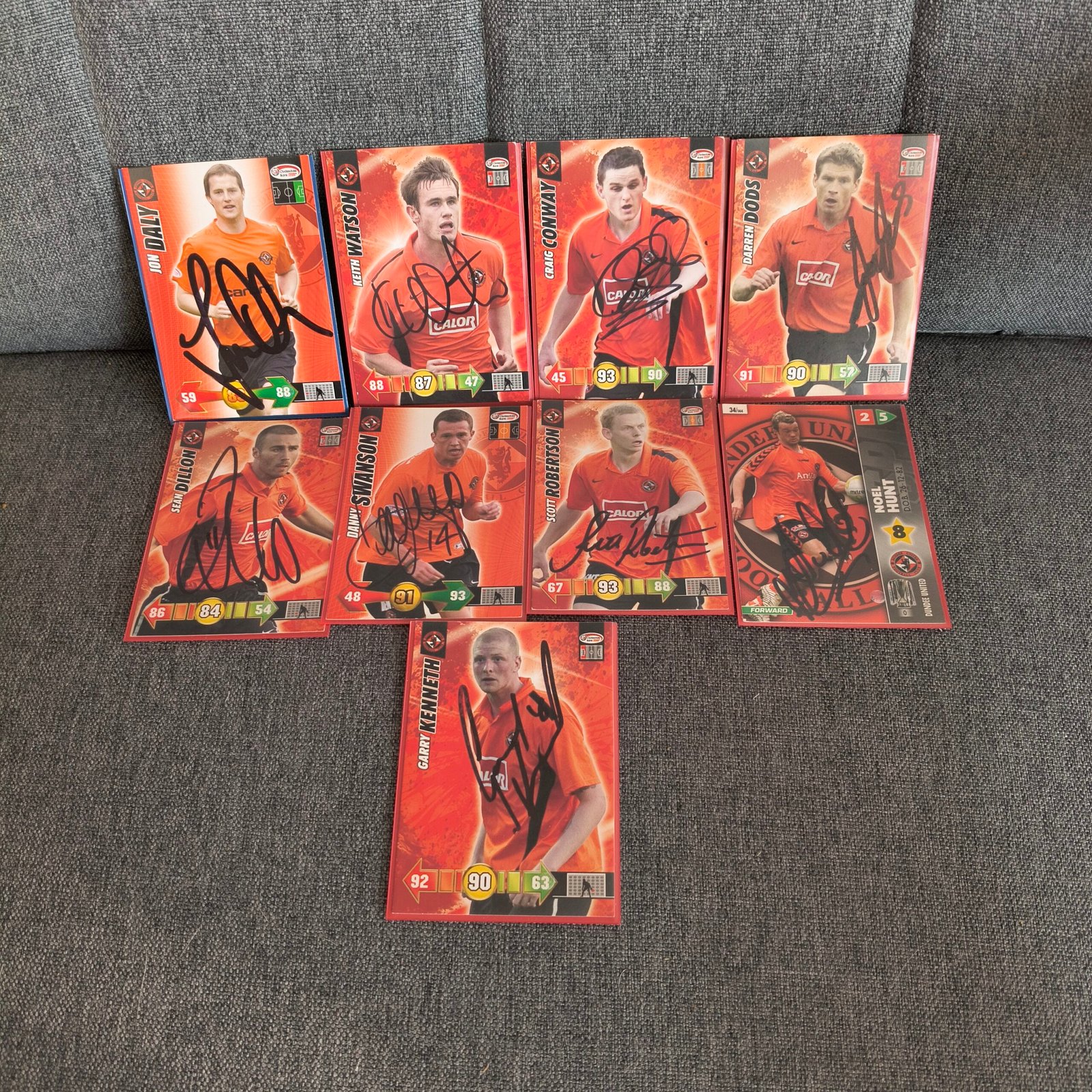 dundee x9 trading cards Autographs