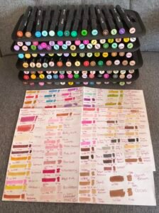 spectrum noir classic markers with free cases and swatch chart