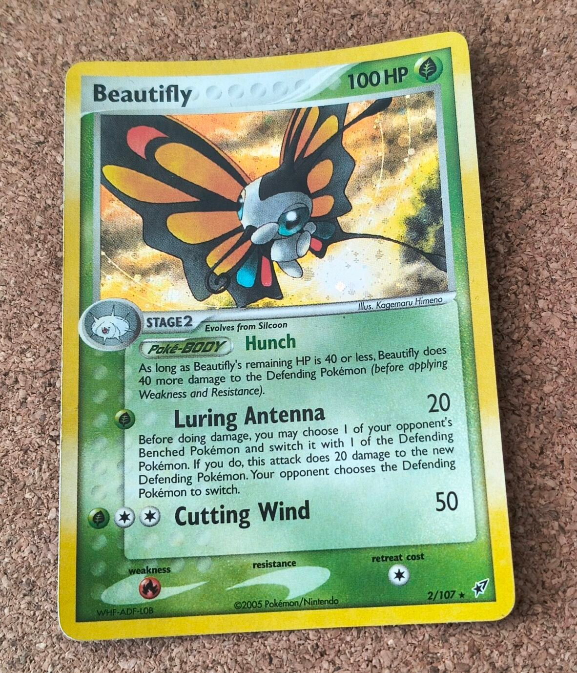 beautifly- 2/107 holo Vintage Pokemon