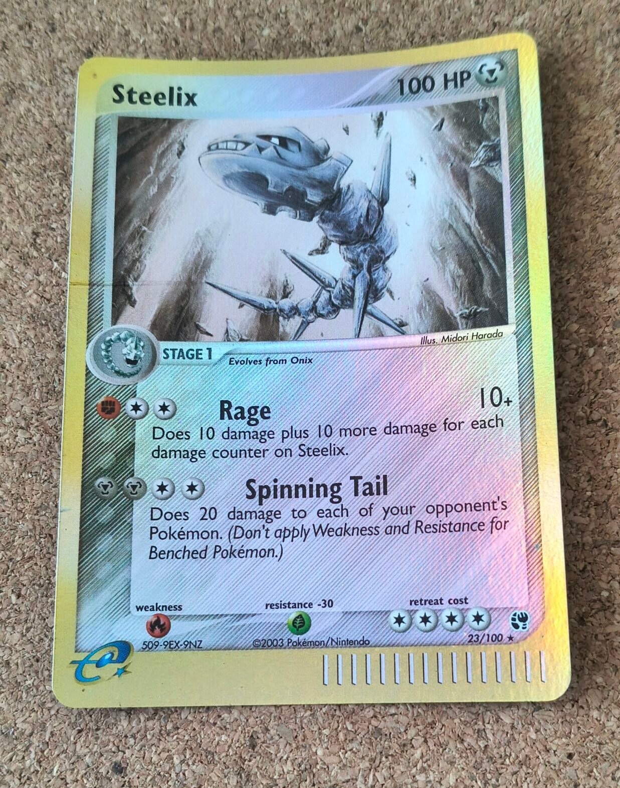 steelix damaged- 23/100 Vintage Pokemon