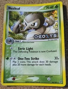 nuzleaf 43/107 Vintage Pokemon