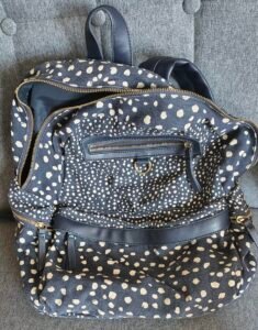 Navy Polka Dot Backpack please read before you buy