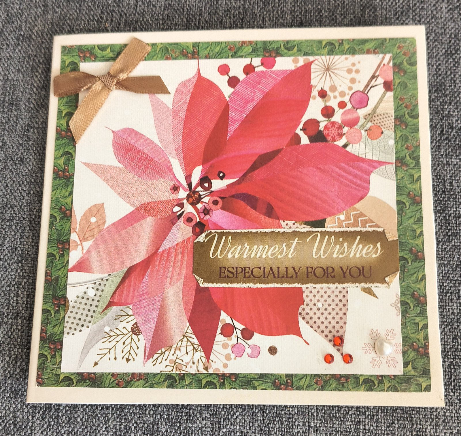 IMG_20260824_144720105_HDR Handmade Christmas Card (5"X5") | BID OR Buy Now - Image 1