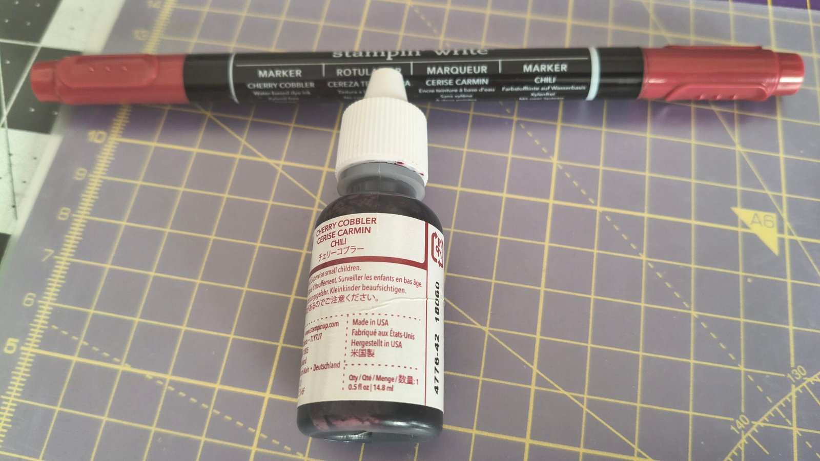 Stampin' Up Ink + Write Brush Marker refillable Cherry Cobbler