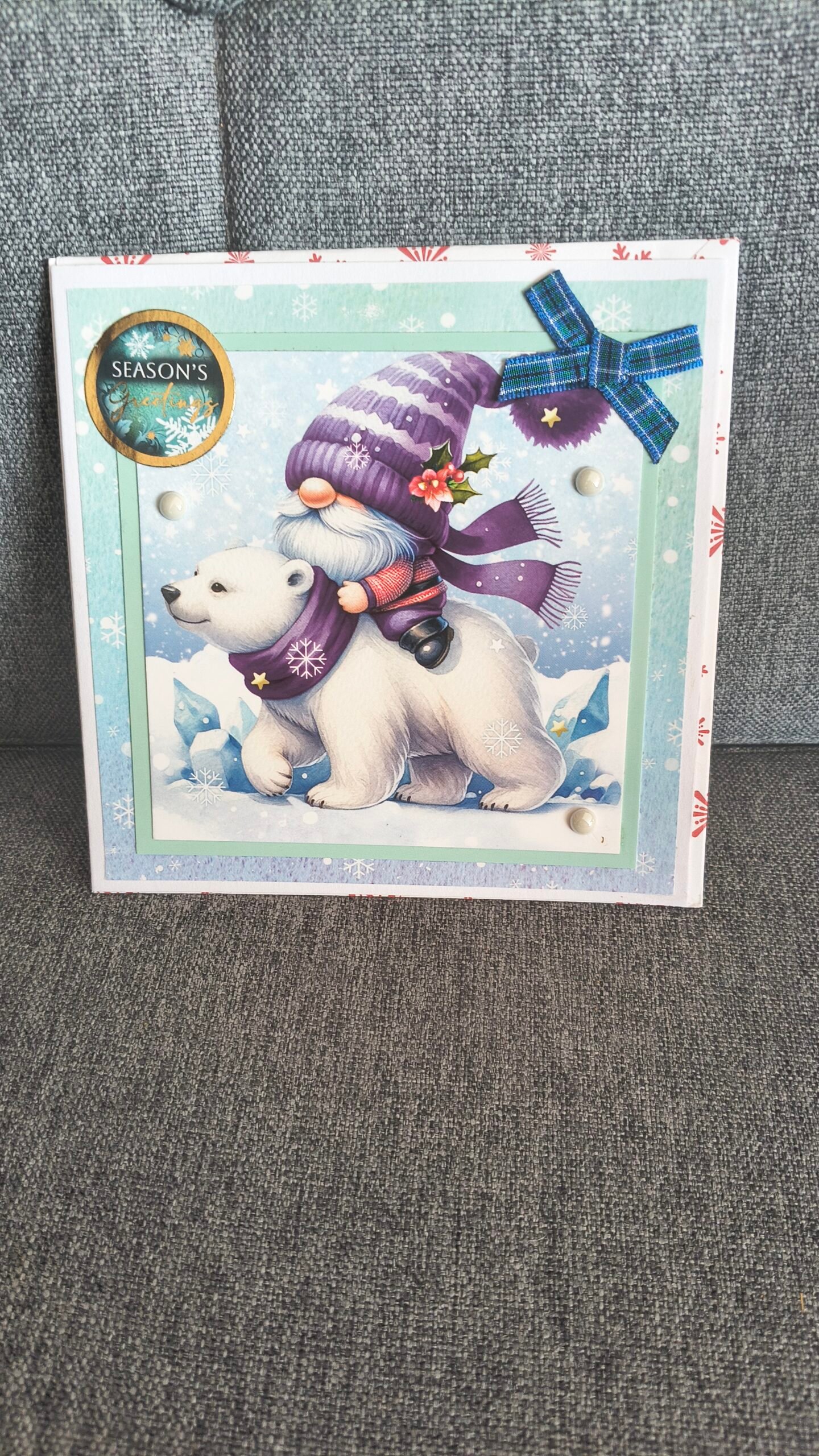 IMG_20260909_141120145_HDR Handmade Christmas Card (5"X5") | BID OR Buy Now - Image 1
