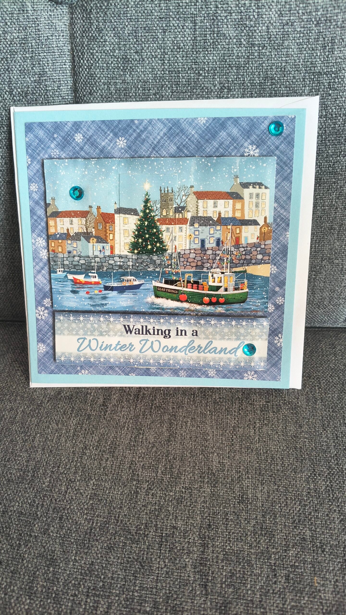 IMG_20260909_141209573_HDR Handmade Christmas Card (5"X5") | BID OR Buy Now - Image 1